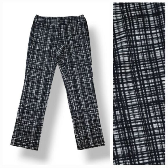 Apt 9 Modern Fit Striped Stretch Trousers in Black/White Size 2P - Picture 2 of 9
